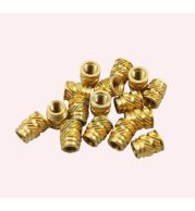 Brass Moulding Inserts for Plastic Components, Knurled and Threaded Inserts for Injection Moulding, Strong Metal Threads in Plastic Parts and Enclosures